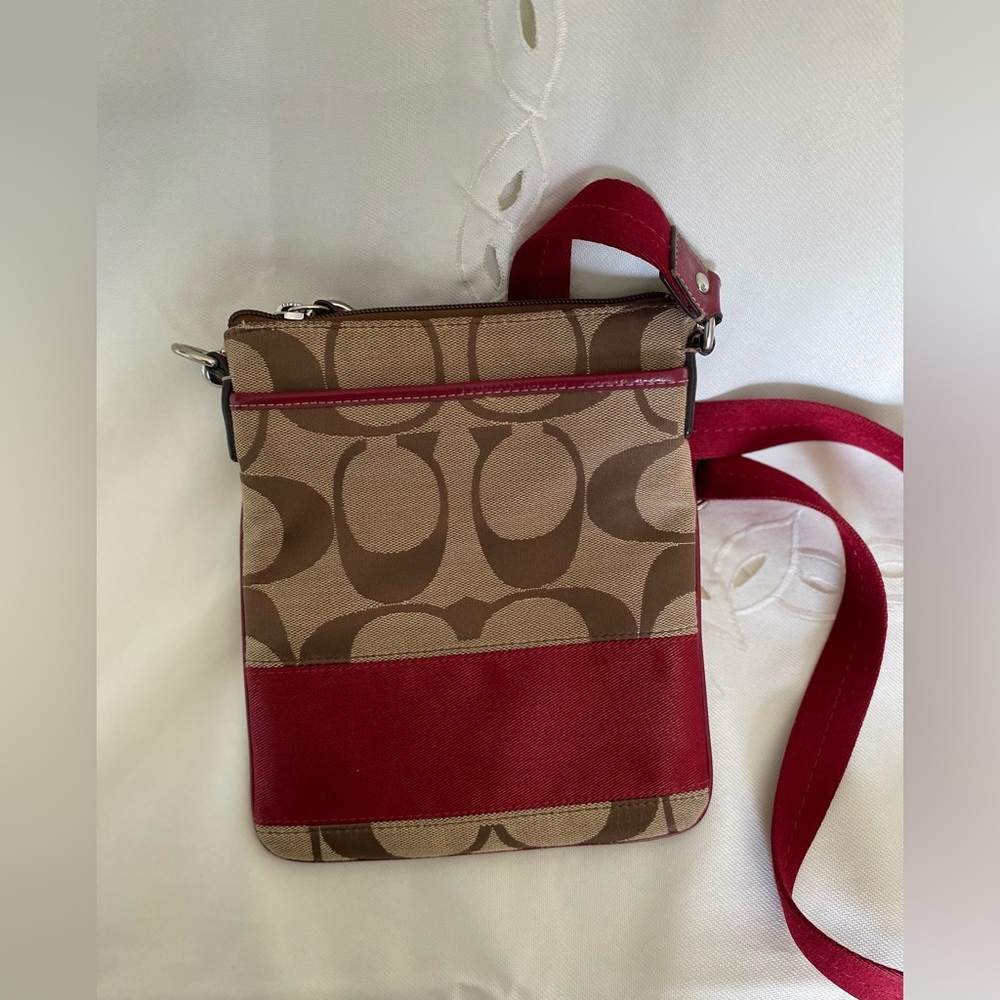 Coach signature monogram crossbody